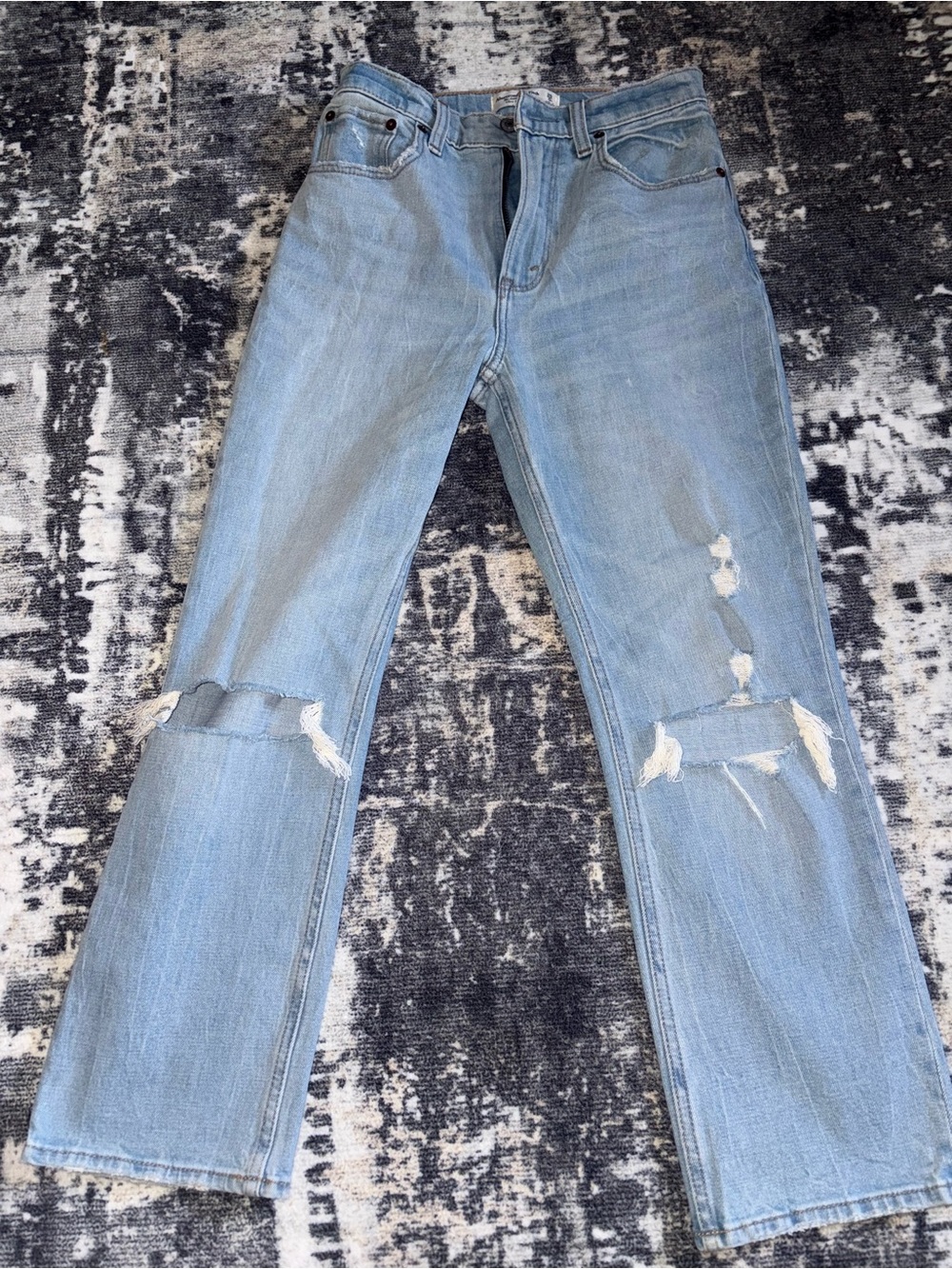 Abercrombie & fitch ankle straight ultra high rise jeans 25/0